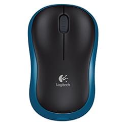 Souris PC Logitech M185 - Bleu/Sans fil Cybertek