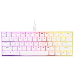 image produit Corsair K65 RGB Mini 60% Blanc (Cherry MX Red) Cybertek