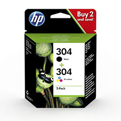 image produit HP Cartouche d'encre noir + couleurs 304 - 3JB05AE Cybertek