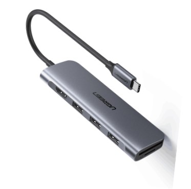 UGREEN Hub 4 ports USB-C vers 4xUSB 3.0 A/0.15m/Gris - Hub UGREEN - 0