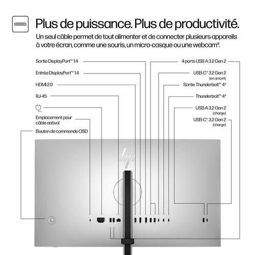 HP 27"  8J9E6AA#ABB - Ecran PC HP - Cybertek.fr - 6