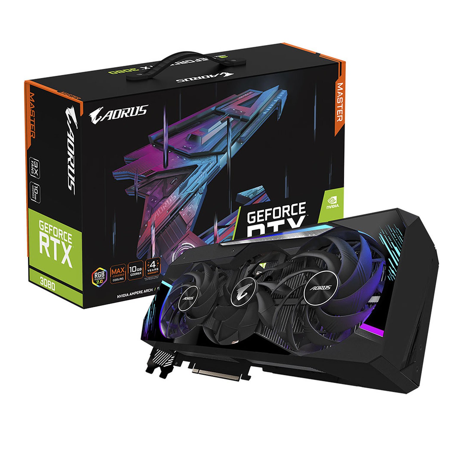 Gigabyte AORUS RTX 3080 MASTER 10G LHR - Carte graphique Gigabyte - 0