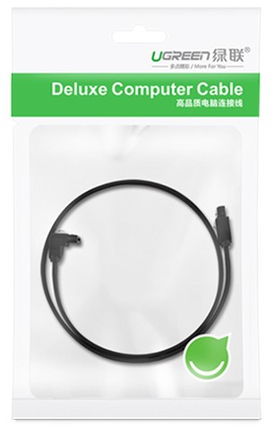 Câble SATA 3.0/6Gbps/Coudé/0.5m/Noir - Nappe UGREEN - Cybertek.fr - 1