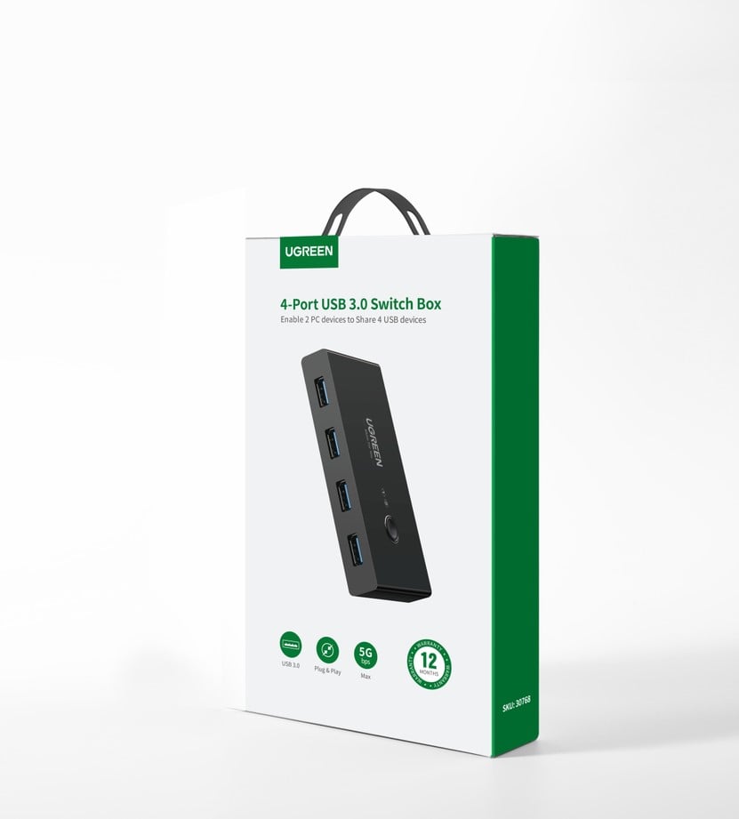 UGREEN Hub 7 ports/6xUSB-A 3.0+Micro USB/1.5m/Noir - Hub UGREEN - 1