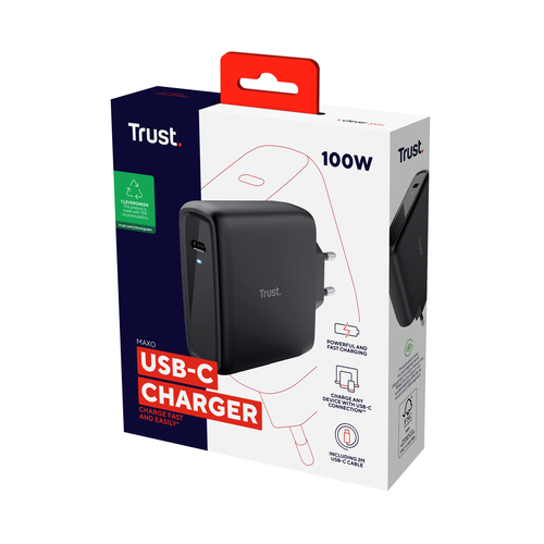 Alimentation universelle MAXO USB-C 100 watts Noir - Trust - 4