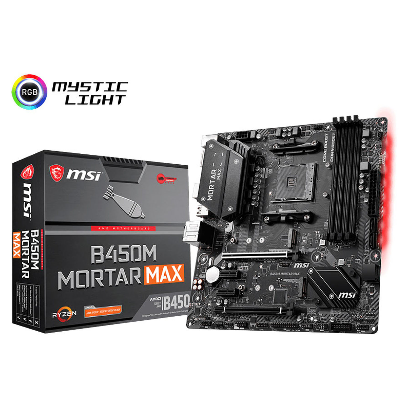 MSI B450M MORTAR MAX Micro-ATX  - Carte mère MSI - Cybertek.fr - 0