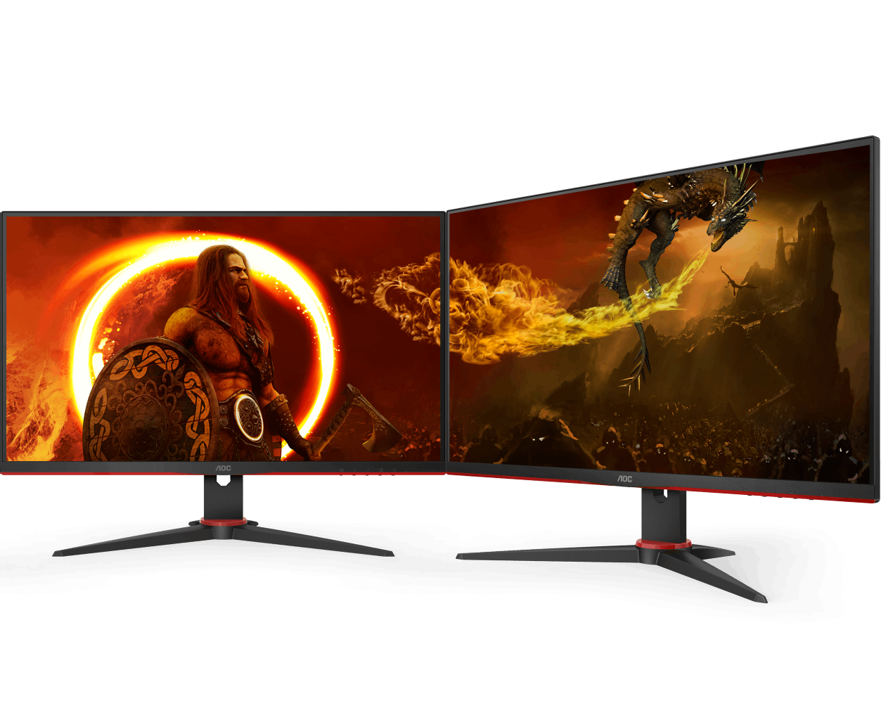 image produit AOC 2 x 24G2SPAE/BK - 23.8" FHD 165Hz 1ms IPS FreeSync Premium Cybertek