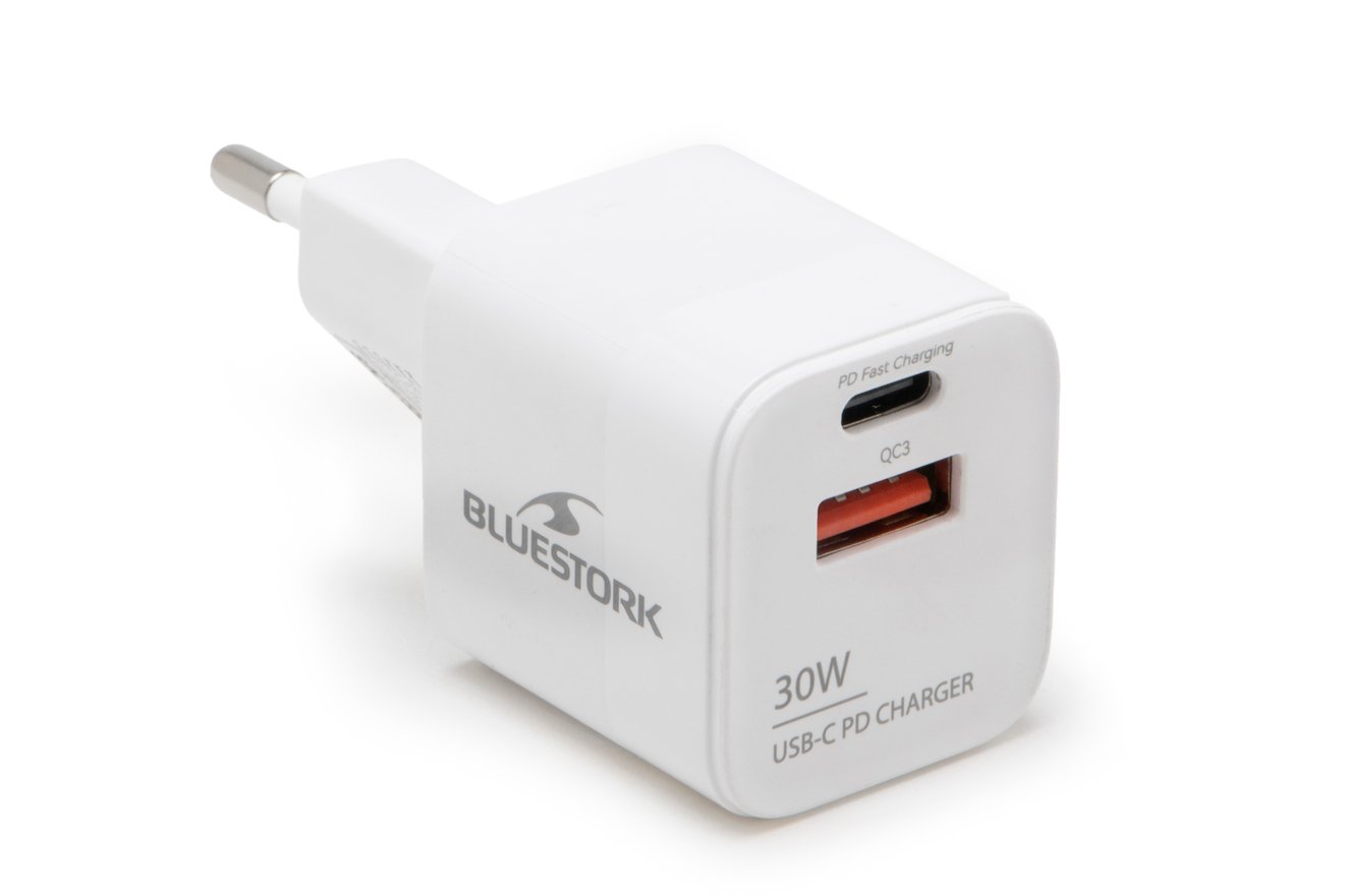 Bluestork Chargeur USB-C PD 3.0 30W v2 (PW-NB-30-C-A/2) - Achat / Vente Accessoire alimentation sur Cybertek.fr - 1