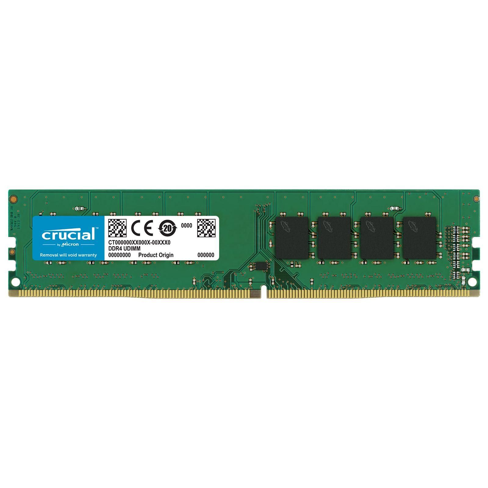 Crucial 8Go (1x8Go) DDR4 3200MHz - Mémoire PC Crucial sur Cybertek.fr - 0