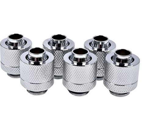 Alphacool Eiszapfen Fitting/13/10/mm/G1/4/Pack de 6/Chrome - Watercooling - 2