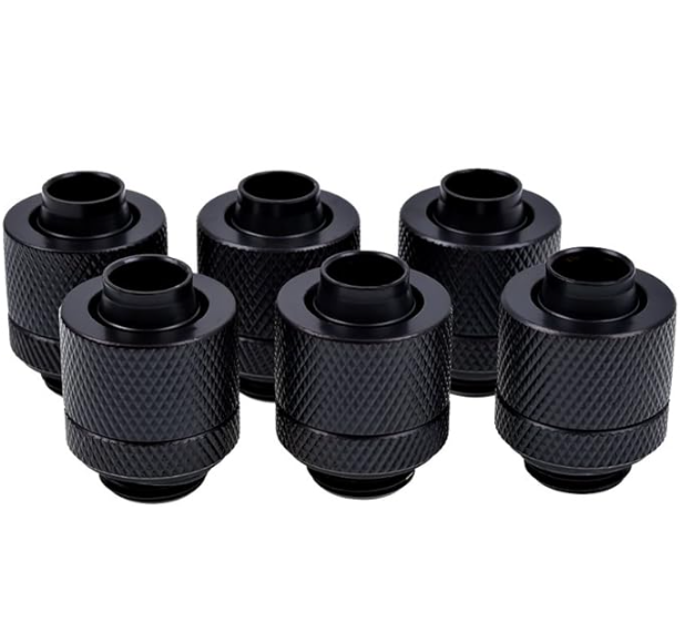 Alphacool Eiszapfen Fitting/13/10mm/G1/4/Pack de 6/Noir - Watercooling - 2