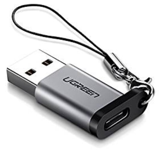 Adaptateur USB-A vers USB-C/Gris - Connectique PC/Téléphonie  - 0