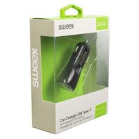 Chargeur allume-cigare USB / USB-C - 3,4 A - Noir - Accessoire téléphonie Cybertek - 9