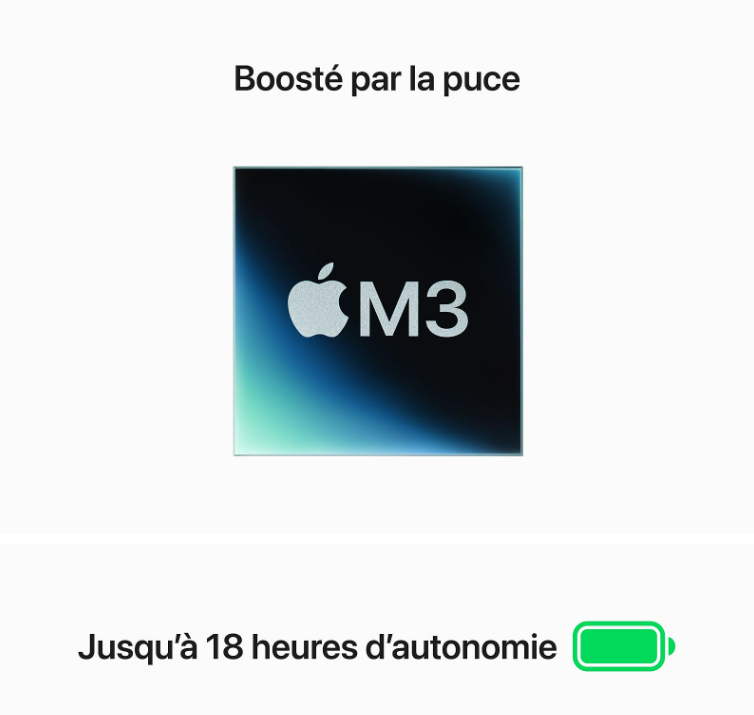 Apple MacBook Air M3 13" Minuit (MC8K4FN/A) - Achat / Vente MacBook sur Cybertek.fr - 2