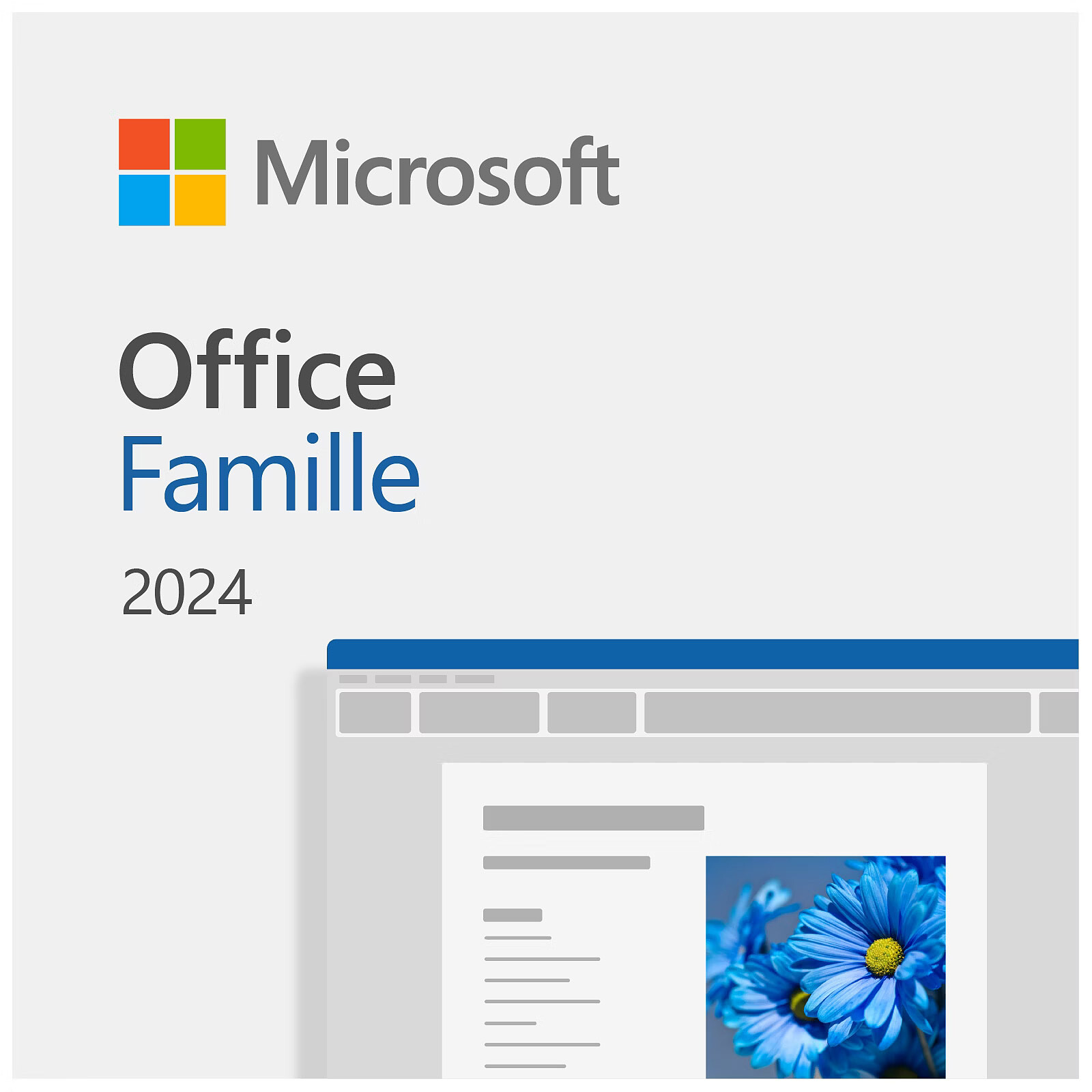 image produit Microsoft Office Famille et Etudiant 2024 Cybertek