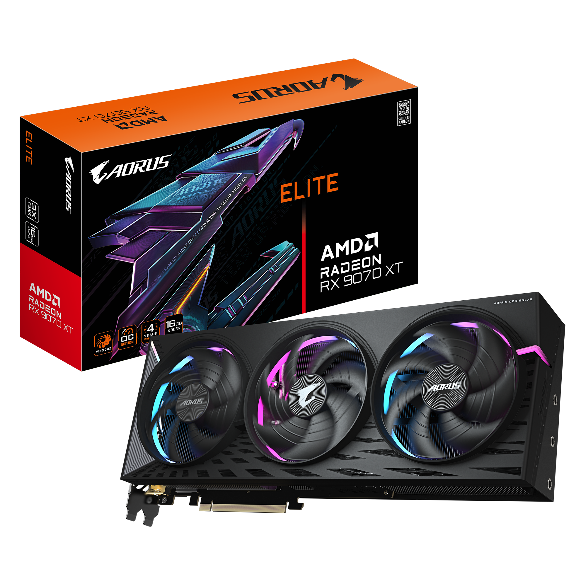 Gigabyte AORUS Radeon RX 9070 XT ELITE 16G - Carte graphique - 0