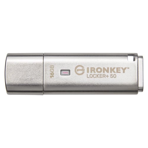 Kingston 16Go USB 3.2 IronKey Locker+ 50 - Clé USB Kingston