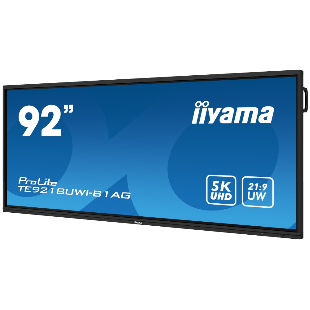 Iiyama ProLite TE9218UWI-B1AG - 92" Tactile 5K 21:9 USB-C RJ45 Wifi Android (TE9218UWI-B1AG) - Achat / Vente Affichage collaboratif sur Cybertek.fr - 2