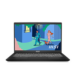 PC portable MSI Modern 15 B12M-007XFR - 15.6" FHD i7-1255U 8Go 512Go Sans OS Clac rétro Cybertek