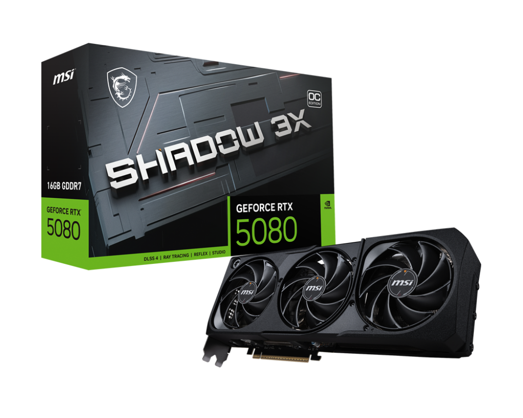 MSI GeForce RTX 5080 16G SHADOW 3X OC OEM  - Carte graphique MSI - 0