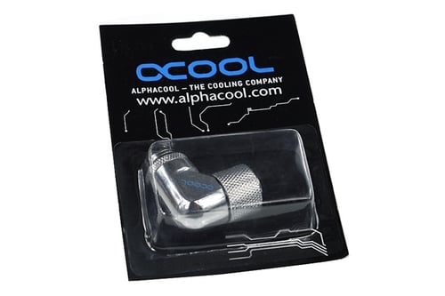 Alphacool Fitting 13/10mm/90° rotatif/G1/4"/Chrome - Watercooling - 2