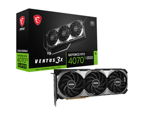 image produit MSI GeForce RTX 4070 Ti SUPER 16G VENTUS 3X OC Cybertek