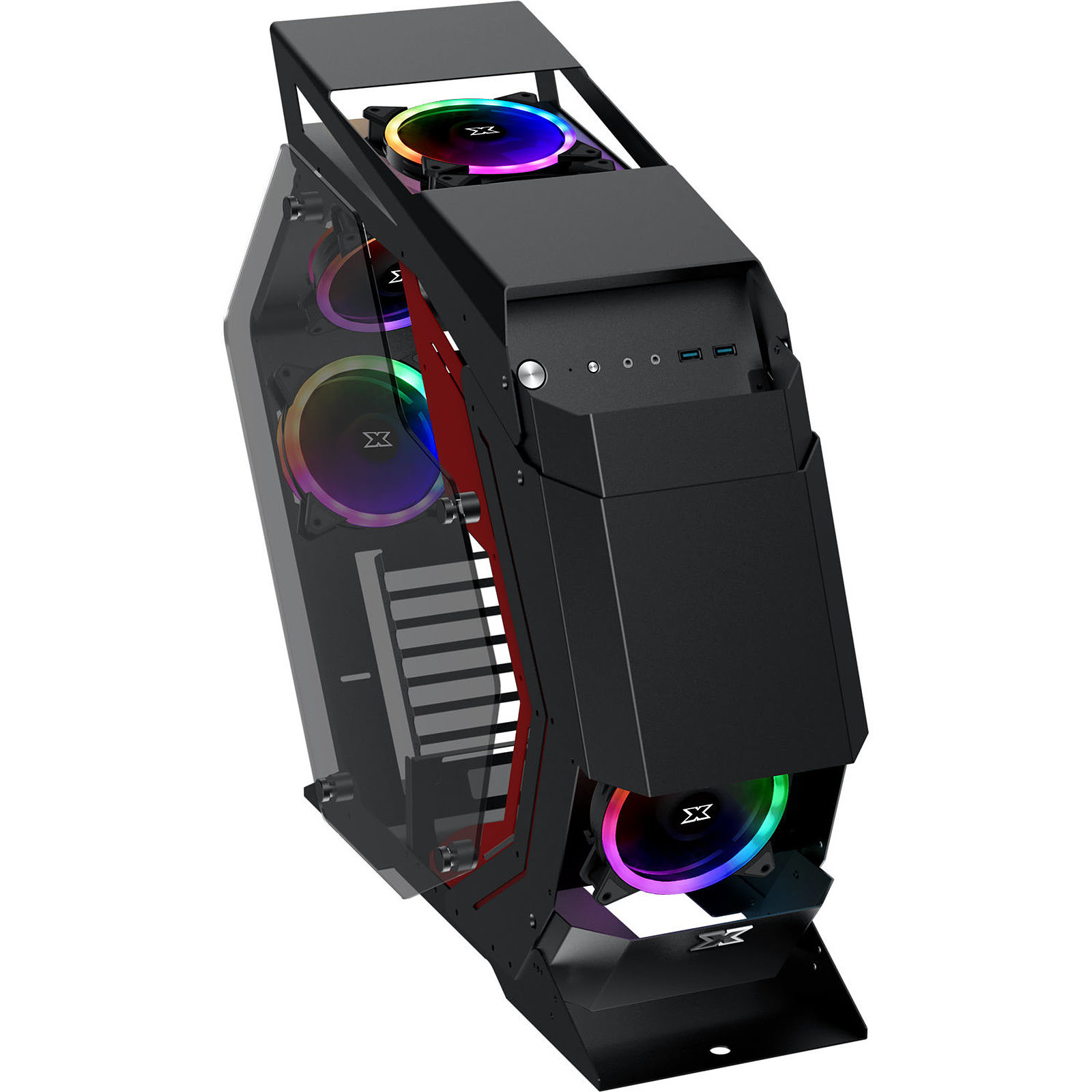 Xigmatek Perseus RGB Rouge - Boîtier PC Xigmatek - Cybertek.fr - 4