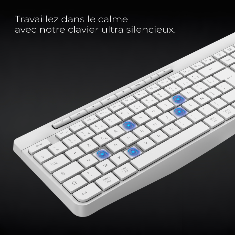 Advance R TYPE Blanc Sans fil/RGB/Batterie/IPX4/Win et Mac - Clavier PC - 4