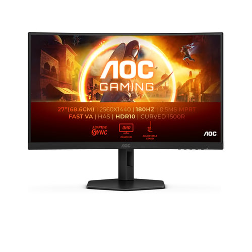 Ecran PC AOC CQ27G4X - 27" CURVE QHD 180Hz VA 0.5ms Adaptive Sync Cybertek