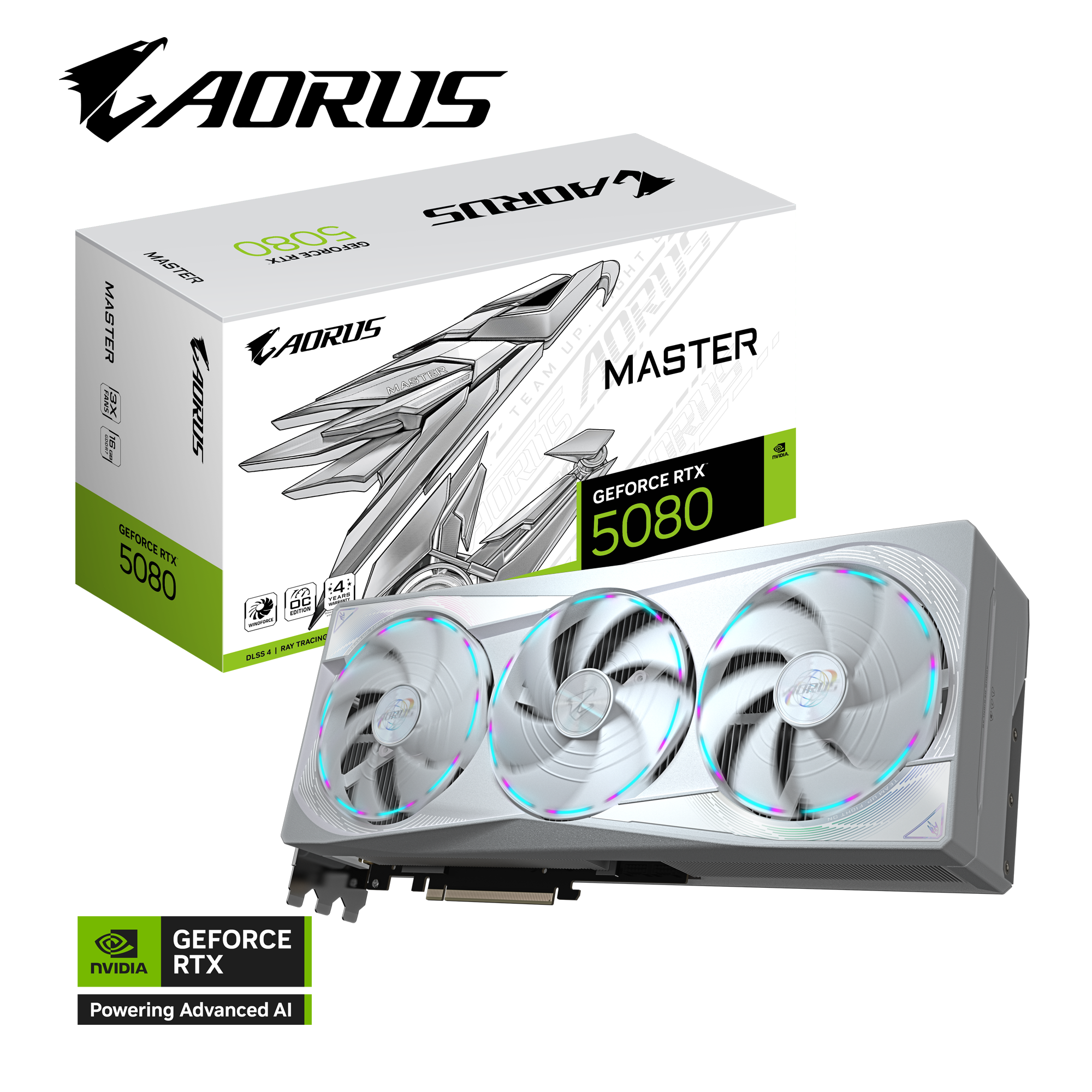 Gigabyte AORUS GeForce RTX 5080 MASTER ICE 16G - Carte graphique - 10