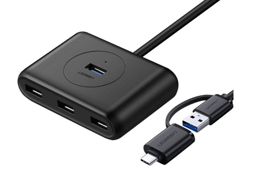 UGREEN Hub 4 ports USB-A et USB-C vers 4xUSB-A/1m/Noir - Hub - 0