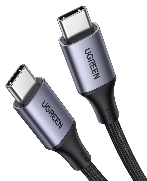 Câble USB-C vers USB-C/240W/Tressé/2m/Noir - Connectique PC - 0