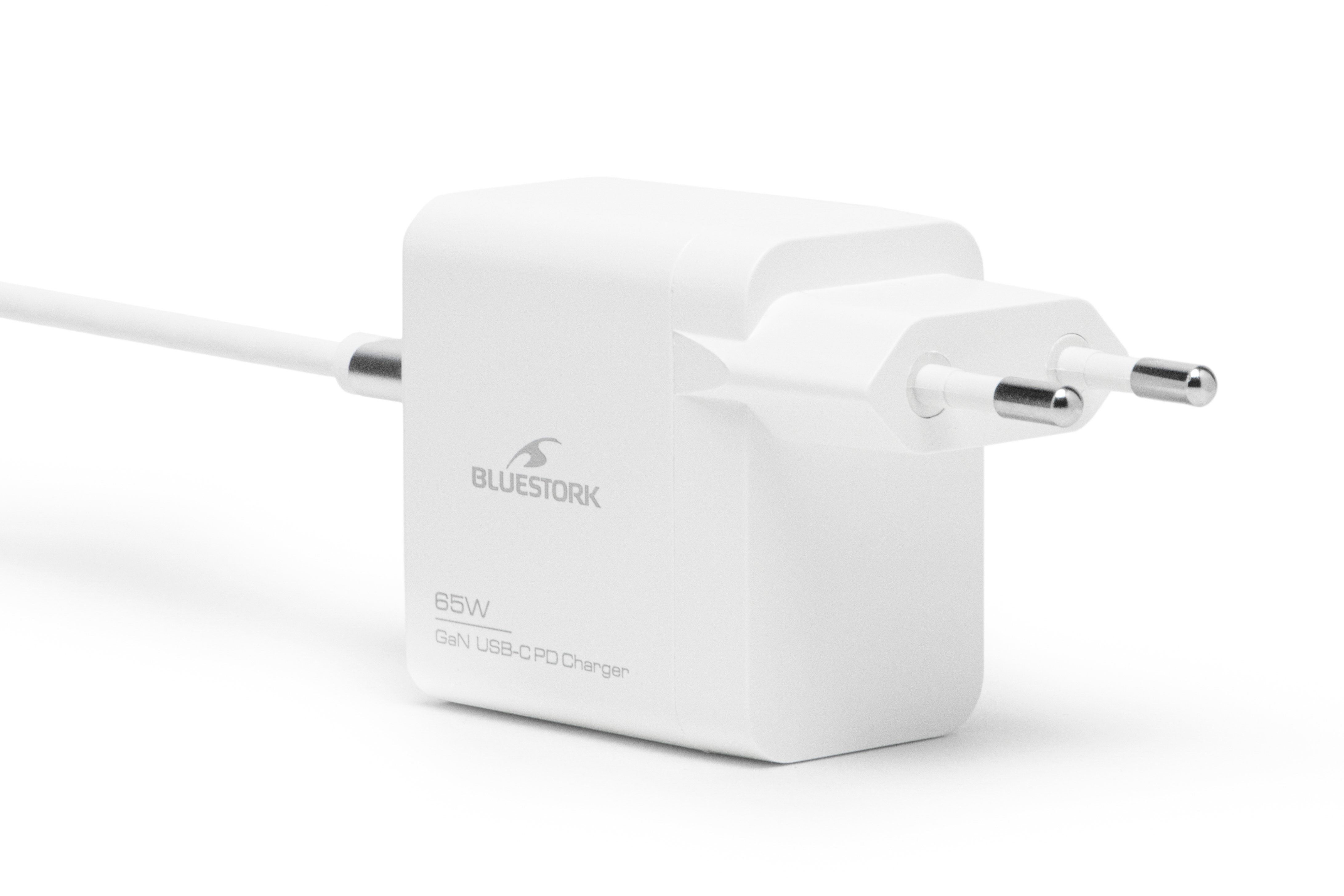 Bluestork 65W USB C - Blanc/Détachable  (PW-NB-65-C-GAN-W) - Achat / Vente Accessoire alimentation sur Cybertek.fr - 0