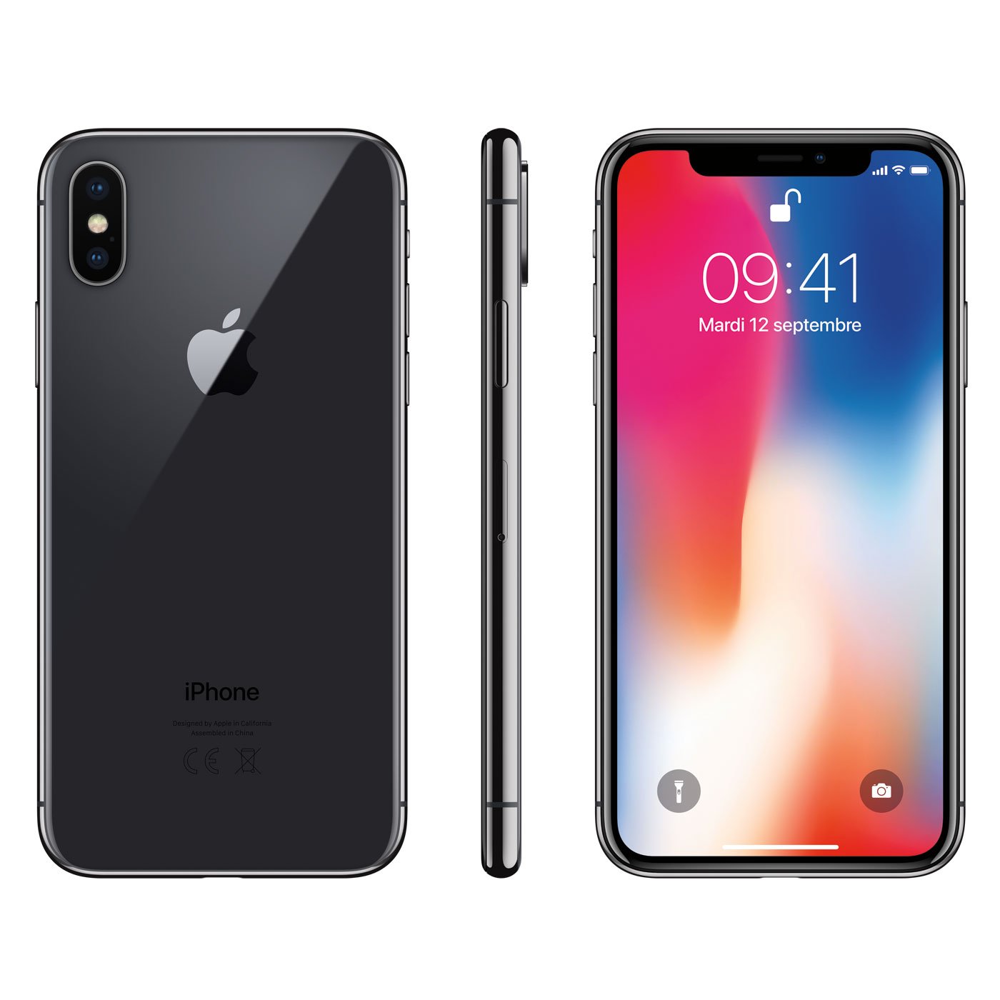 Apple iPhone X 256Go Gris Sidéral - Téléphonie Apple - Cybertek.fr - 1