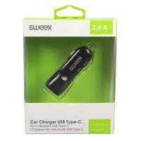 Chargeur allume-cigare USB / USB-C - 3,4 A - Noir - Accessoire téléphonie Cybertek - 8