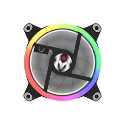 Ventilateur boîtier M.RED VAR-12A Noir ARGB Rainbow Double Ring 120mm Cybertek