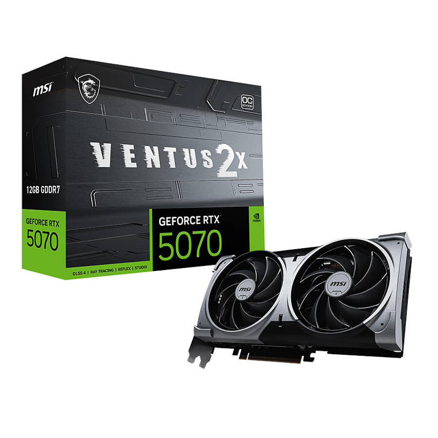 MSI GeForce RTX 5070 12G VENTUS 2X OC  - Carte graphique MSI - 0