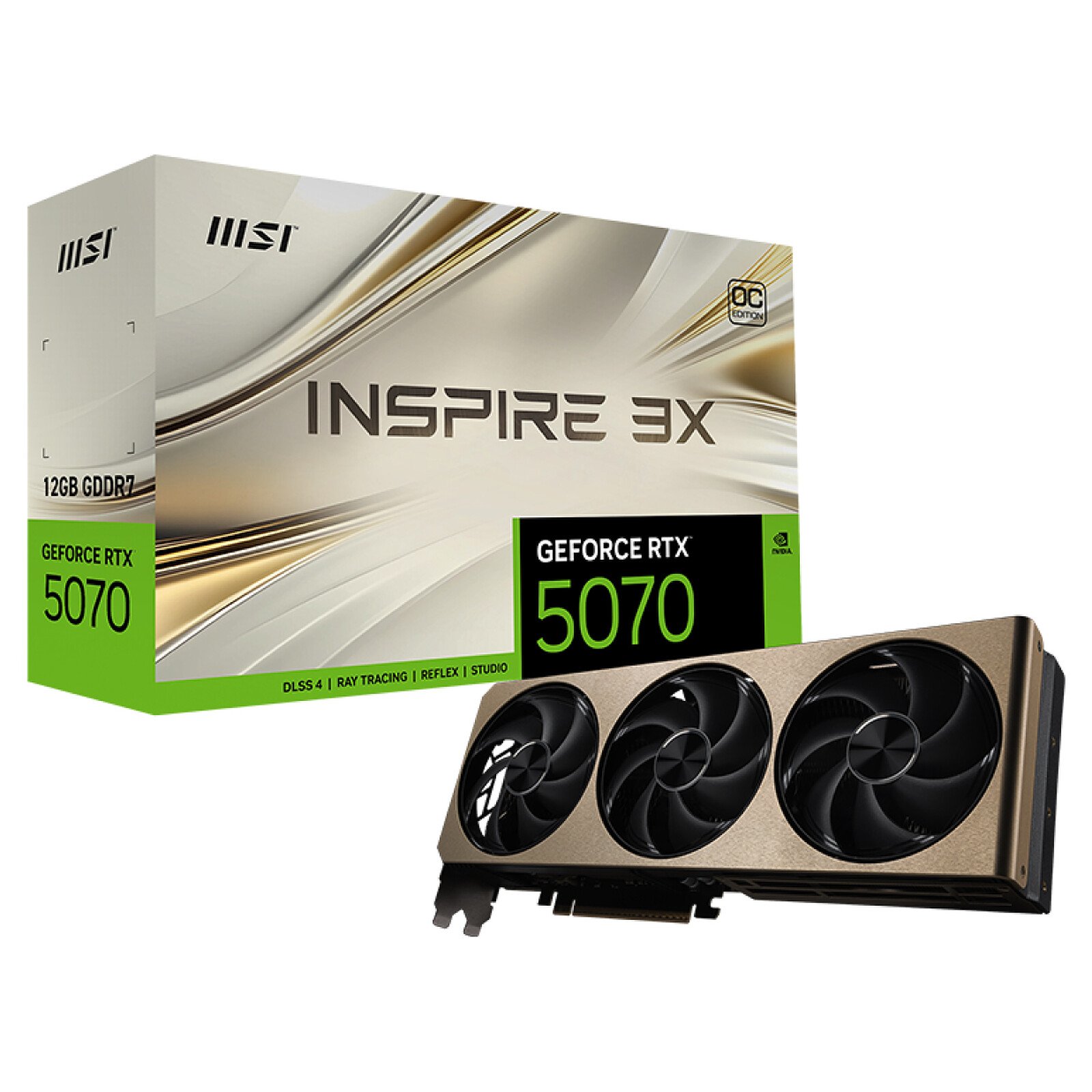 MSI GeForce RTX 5070 12G INSPIRE 3X OC  - Carte graphique MSI - 0