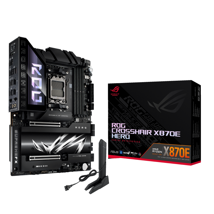 Asus ROG CROSSHAIR X870E HERO ATX  - Carte mère Asus - Cybertek.fr - 0