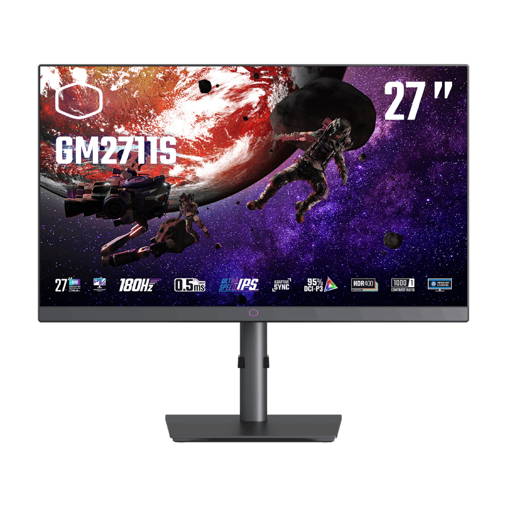 image produit Cooler Master GM2711S - 27" QHD 180Hz IPS 0.5ms HDR400 Cybertek