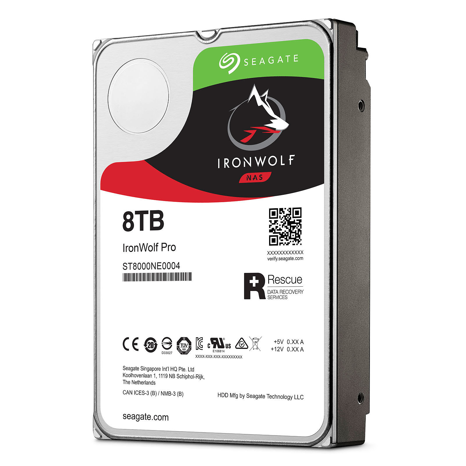 Seagate 8To SATA III 256Mo IronWolf PRO ST8000NE0004 - Disque dur 3.5" interne - 2