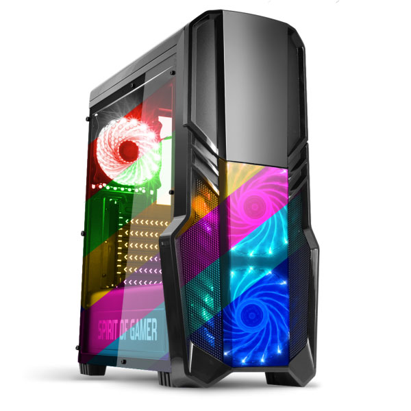 Spirit Of Gamer ROGUE II RGB Noir - Boîtier PC Spirit Of Gamer - 0