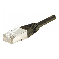 Connectique réseau  Cable Reseau Cat.6 F/UTP Noir - 3m Cybertek