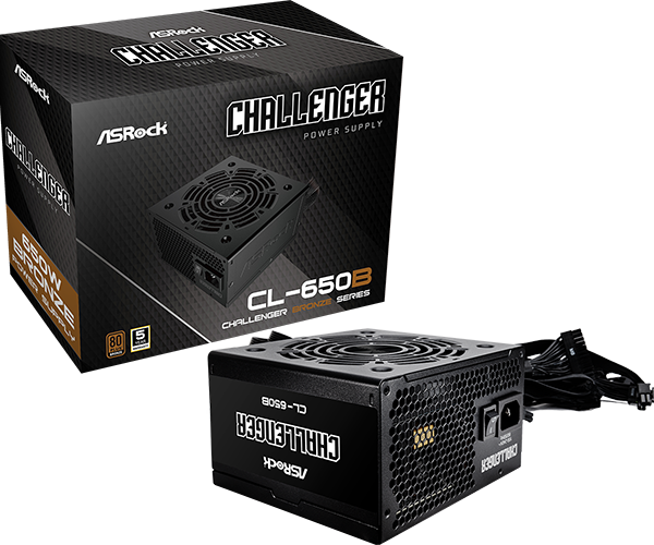 ASRock Challenger CL-650B - 650W - 80+ Bronze - Noir (90-UXC065-BNEAAA) - Achat / Vente Alimentation sur Cybertek.fr - 0